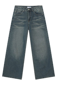 Wide Leg Pocketed Jeans