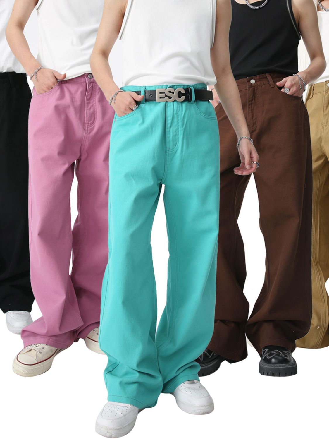 Mid Rise Baggy Men's Jeans