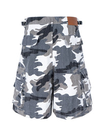 Men's Camouflage Cargo Denim Shorts