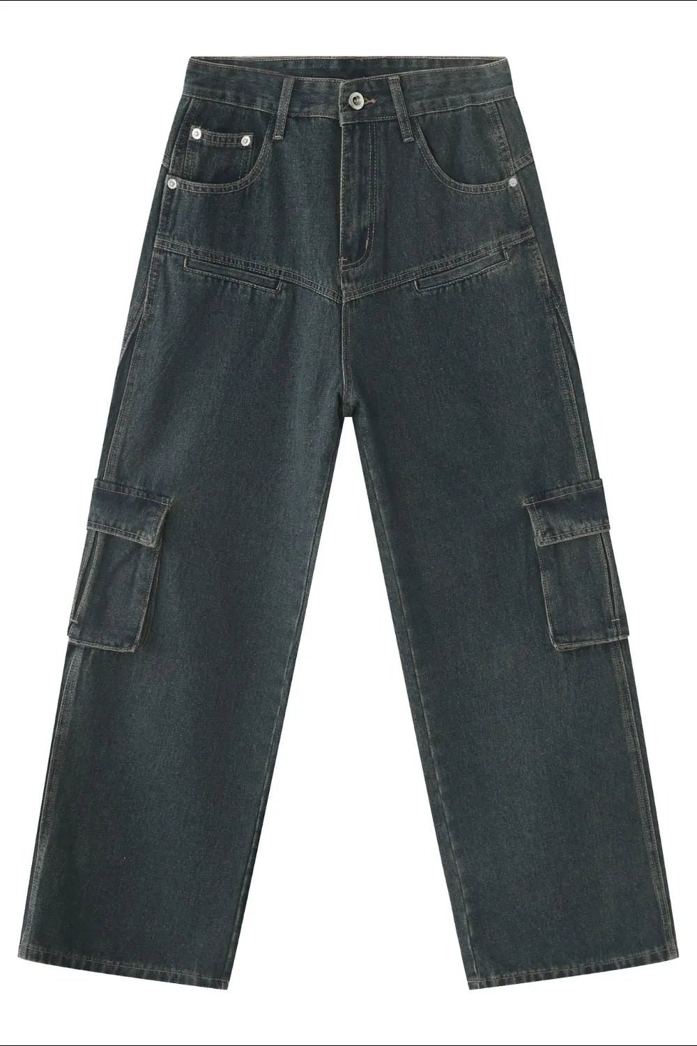 Men's Baggy Jeans with Cargo Pockets