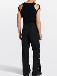 Men's Full Size Cutout Round Neck Tank Plus Size