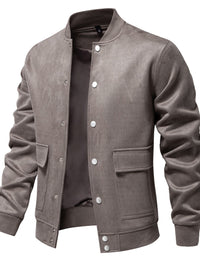 Men's Baseball Collar Snap Down Jacket
