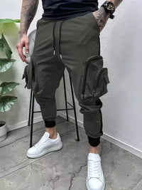 Men's Full Size Drawstring Joggers with Pockets Plus Size