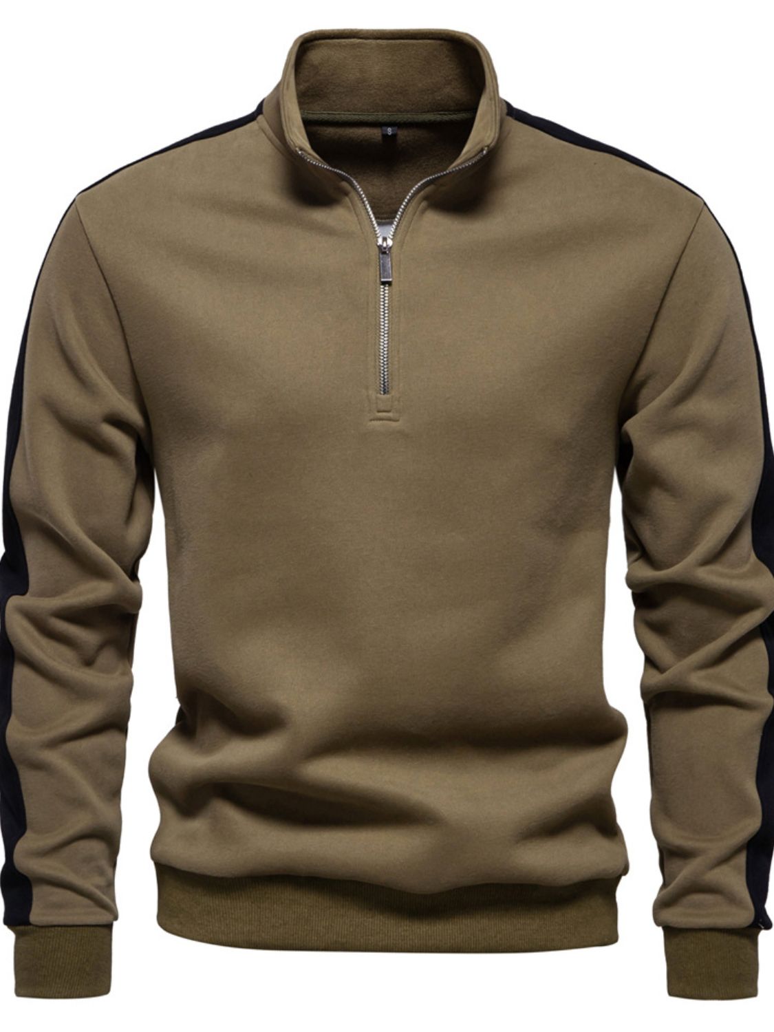 Men's Contrast Striped Long Sleeve Sweatshirt