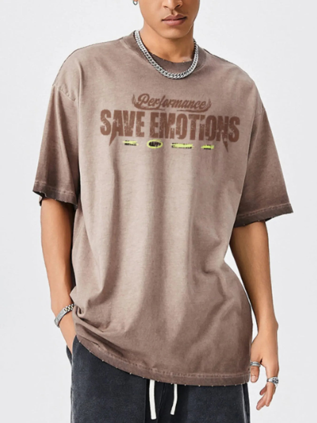 Men's Graphic Round Neck Short Sleeve T-Shirt