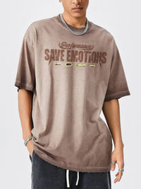 Men's Graphic Round Neck Short Sleeve T-Shirt