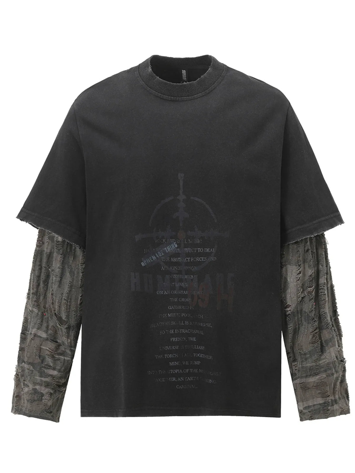 Men's Letter Graphic Contrast Long Sleeve T-Shirt