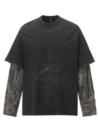 Men's Letter Graphic Contrast Long Sleeve T-Shirt