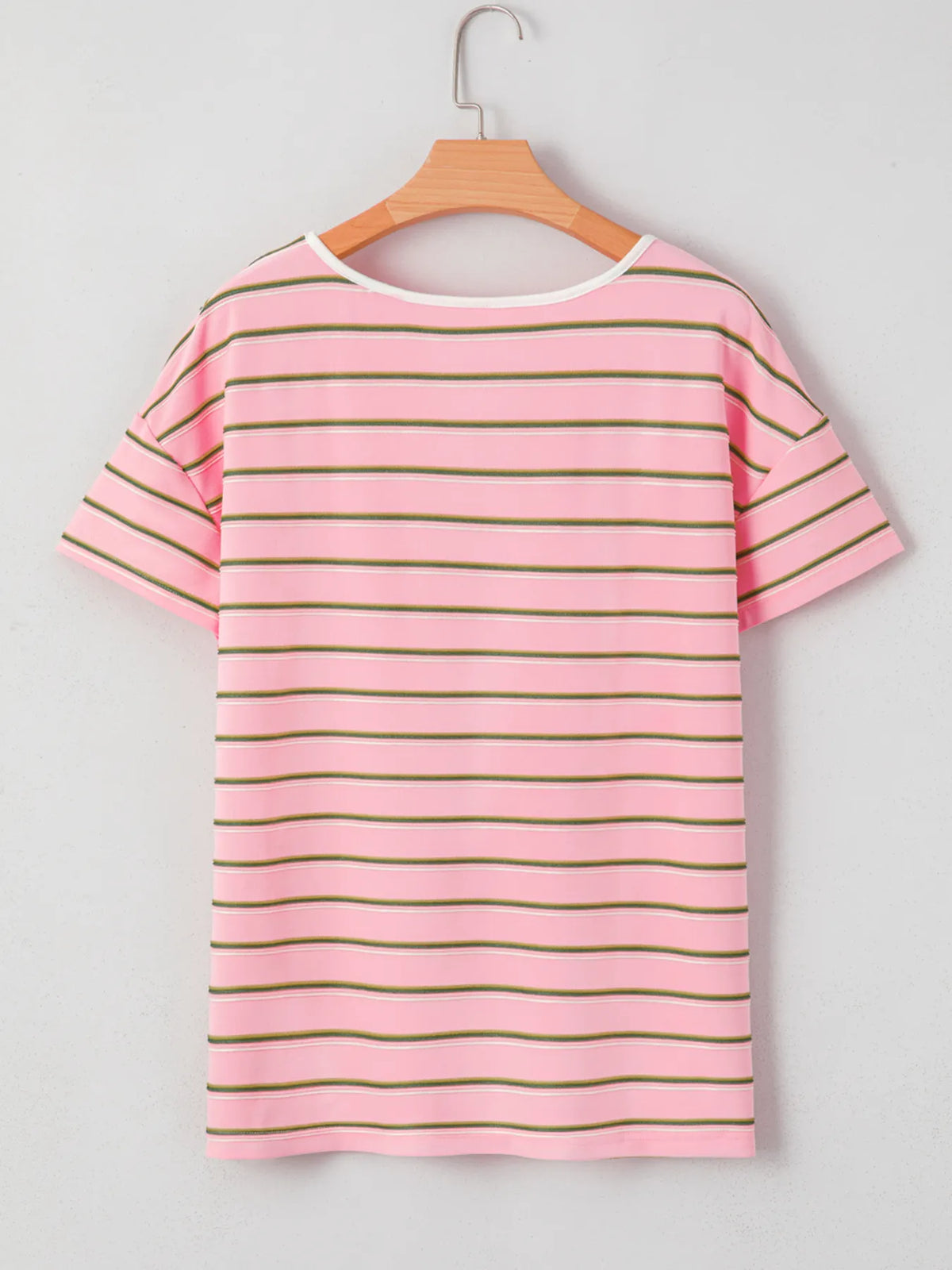 Striped Casual V-Neck T-Shirt