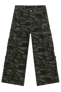 Camouflage Jeans with Cargo Pockets