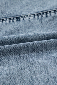 Drawstring High Waist Pocketed Denim Shorts