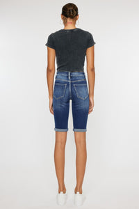 Full Size Cat's Whiskers Button Fly Denim Shorts