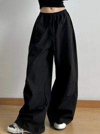 Wide Leg Pants with Drawstring Waist