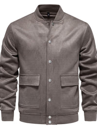 Men's Baseball Collar Snap Down Jacket