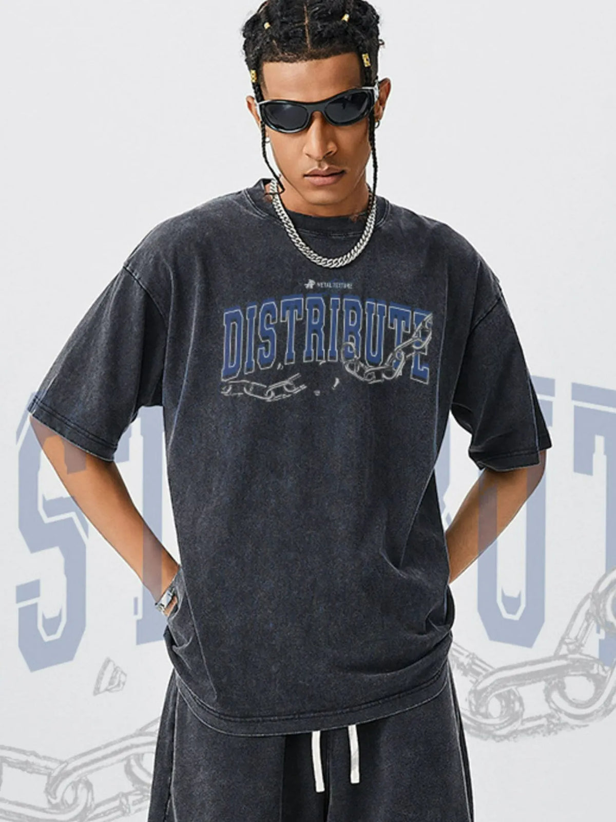 Men's Letter Graphic Round Neck Short Sleeve T-Shirt