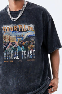 Men's Graphic Round Neck Short Sleeve T-Shirt