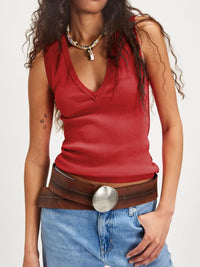 V-Neck Wide Strap Tank