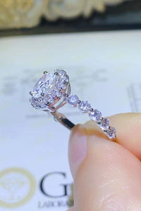 1 Carat Moissanite Halo Ring