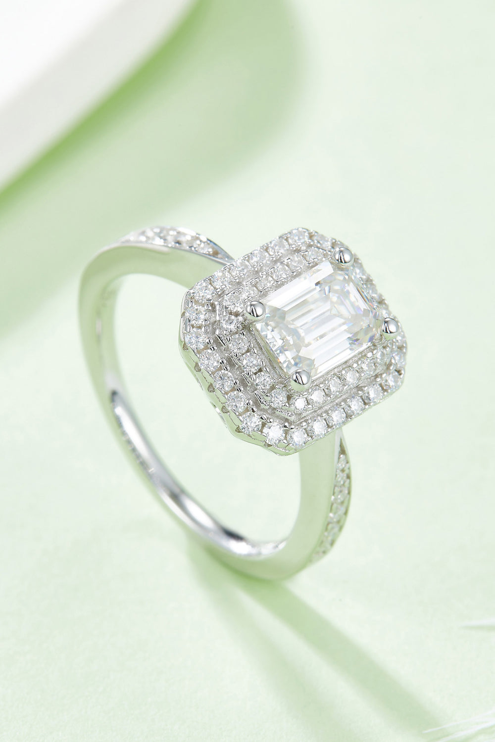 1 Carat Moissanite Sterling Silver Ring