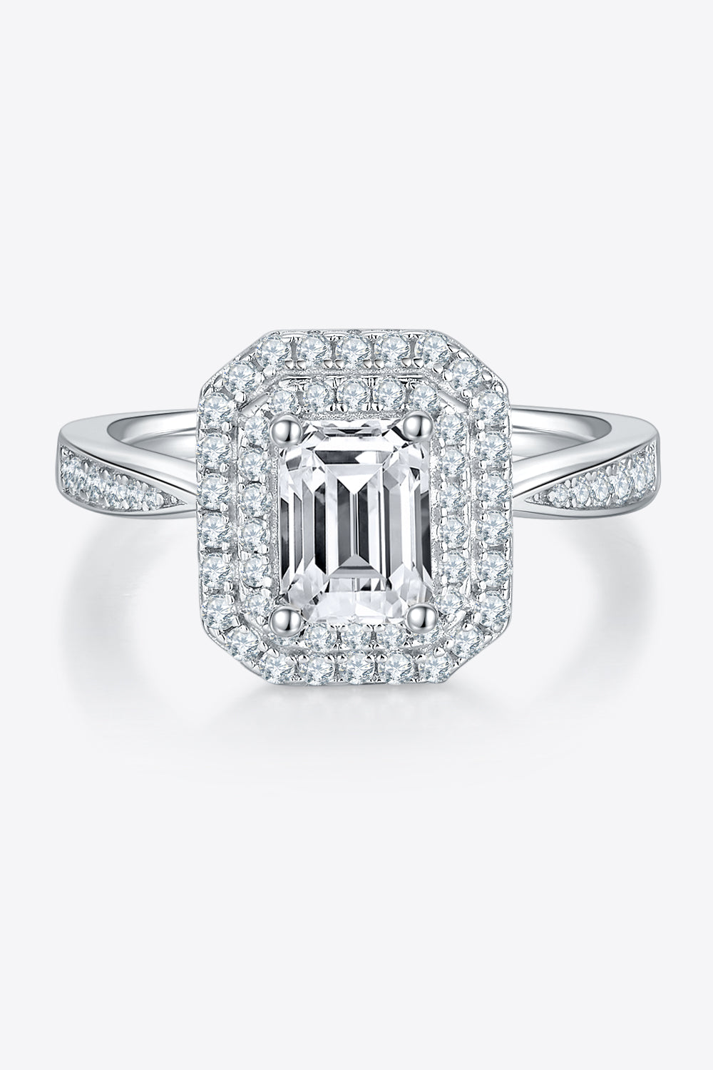 1 Carat Moissanite Sterling Silver Ring