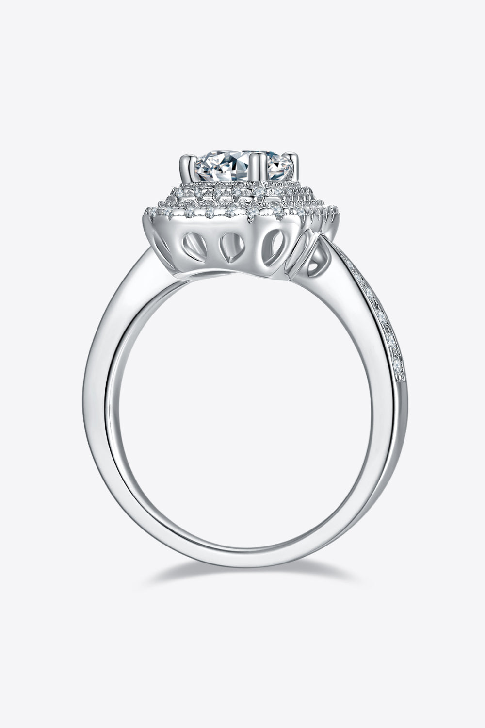 1 Carat Moissanite Sterling Silver Ring
