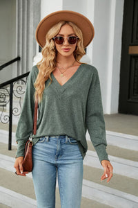 Long Sleeve T-Shirt V-Neck