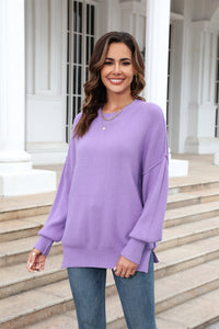 Round Neck Long Sleeve Sweaters