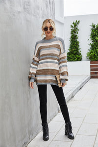 Dropped Shoulder Round Neck Sweater