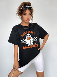 Round Neck Ghost Graphic T-Shirt