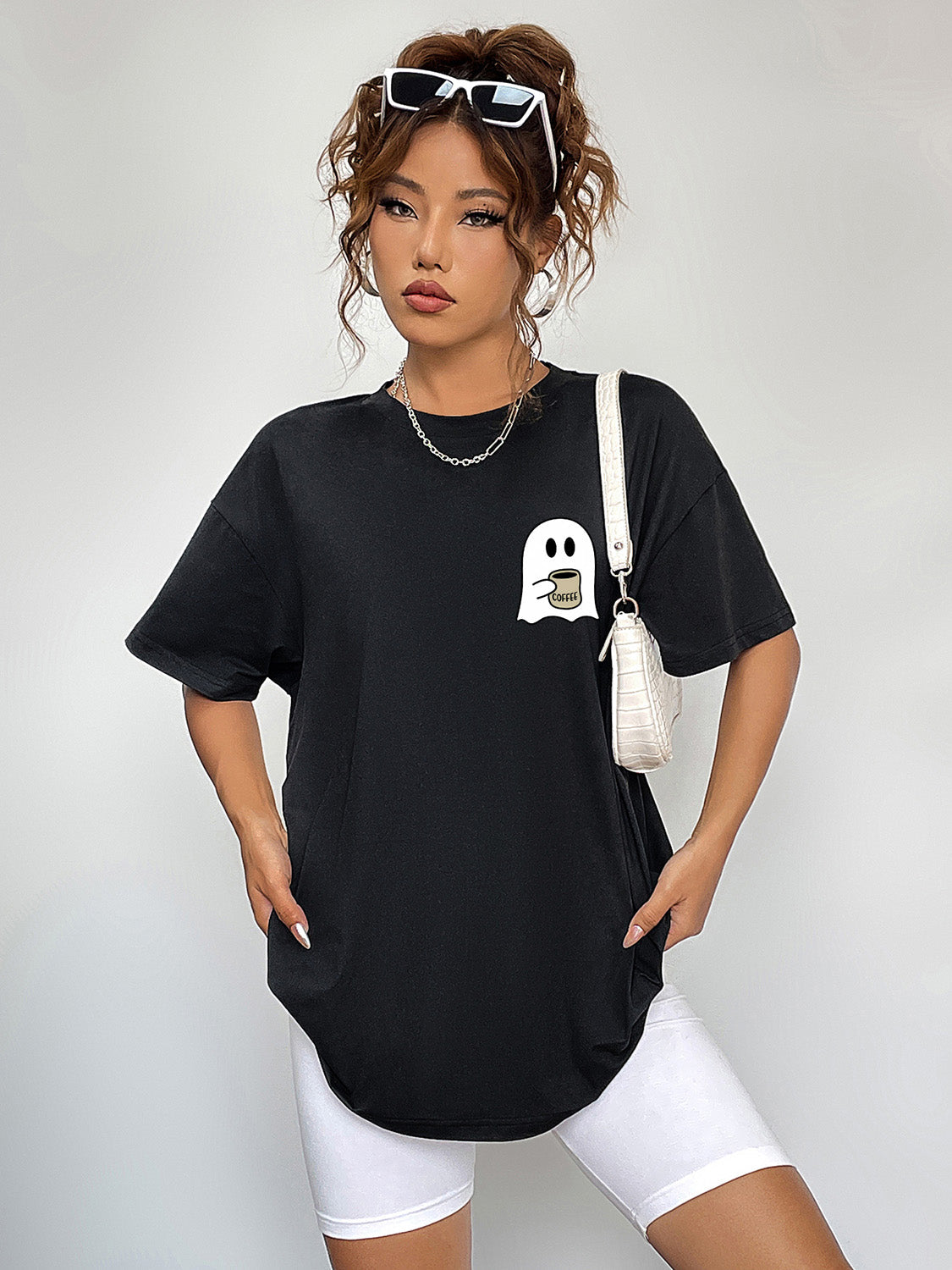 Short Sleeve Ghost Graphic T-Shirt