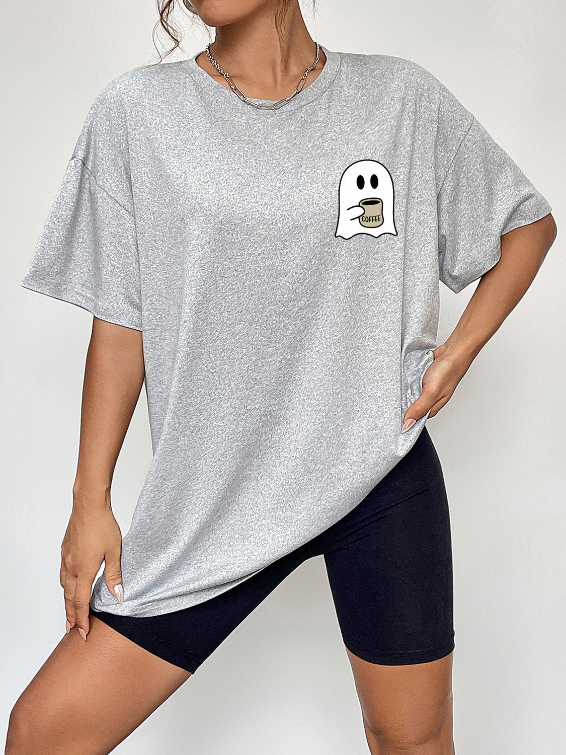 Short Sleeve Ghost Graphic T-Shirt