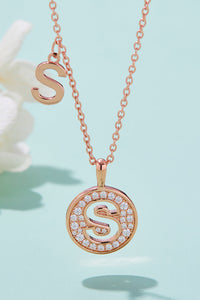 Moissanite K to T Pendant Necklace
