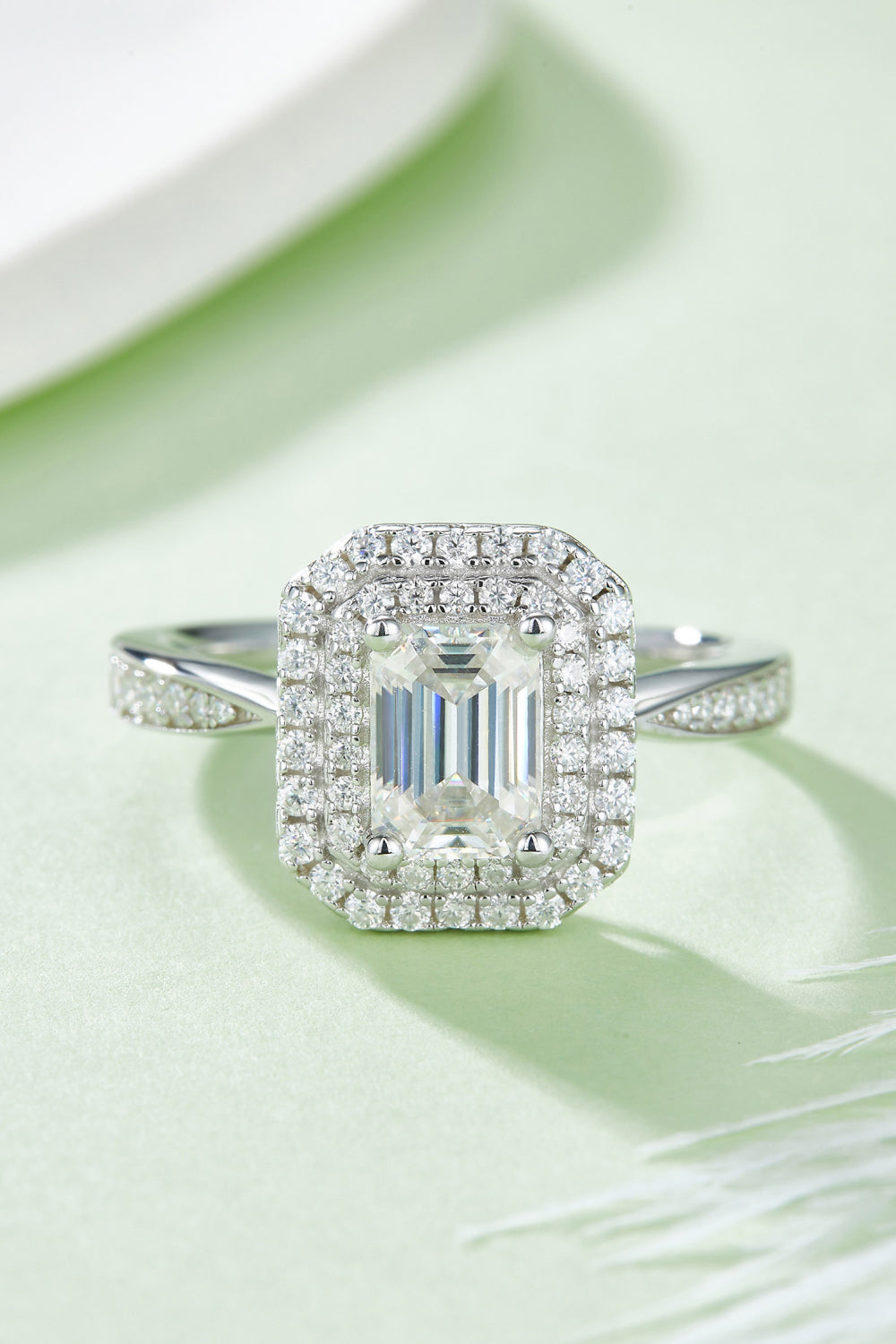1 Carat Moissanite Sterling Silver Ring