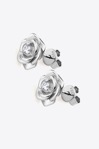 Moissanite Flower Earrings