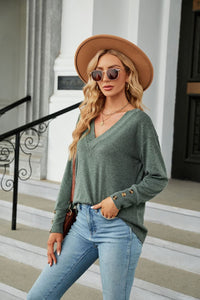 Long Sleeve T-Shirt V-Neck
