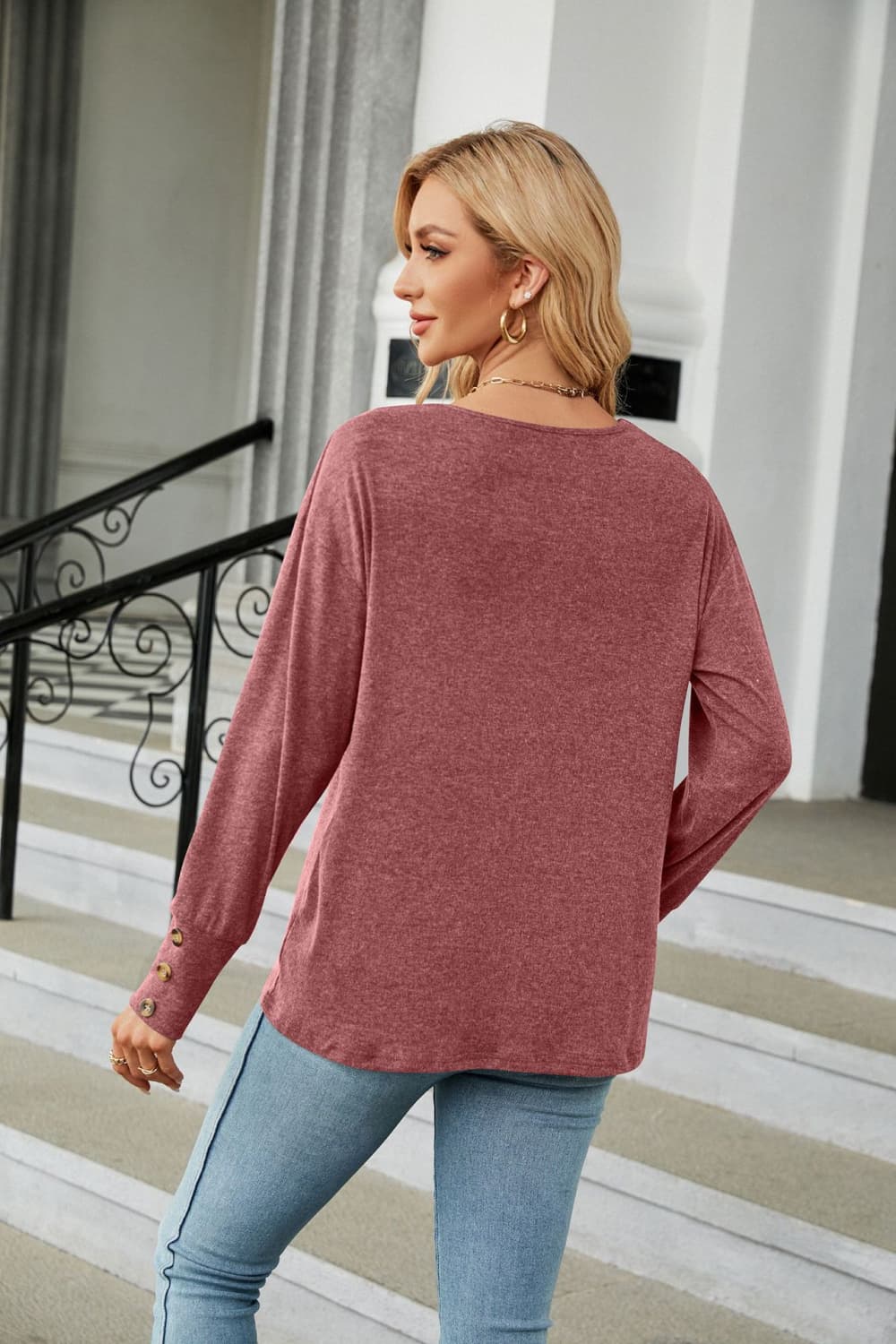 Long Sleeve T-Shirt V-Neck