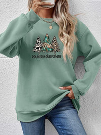 Dropped Shoulder Round Neck Graphic Sweatshirt