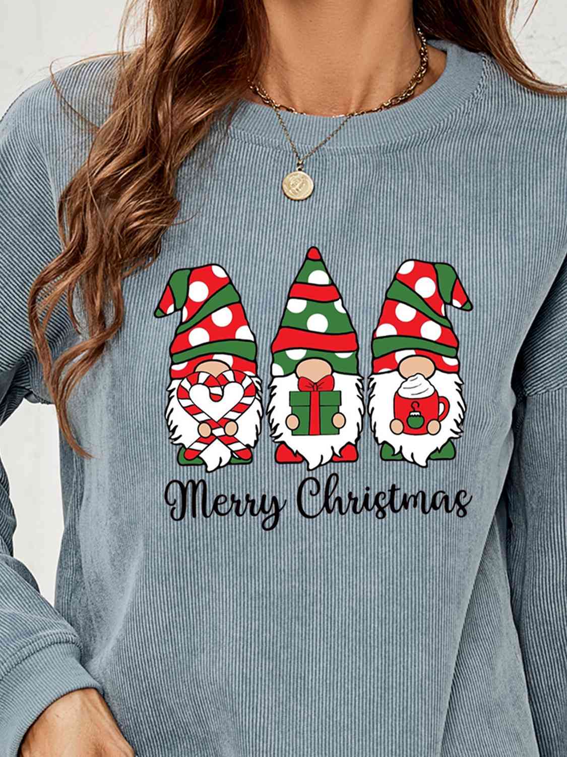 Merry Christmas Gnomes Graphic Sweatshirt