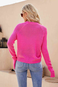 Button Up V-Neck Cardigan