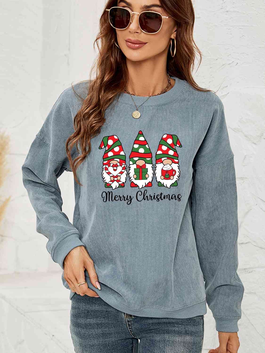 Merry Christmas Gnomes Graphic Sweatshirt