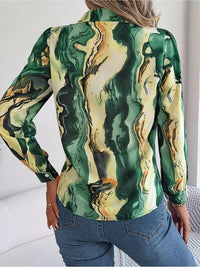 Pastel Printed Button Up Long Sleeve Shirt