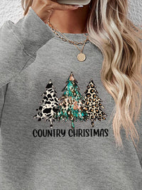 Dropped Shoulder Round Neck Graphic Sweatshirt