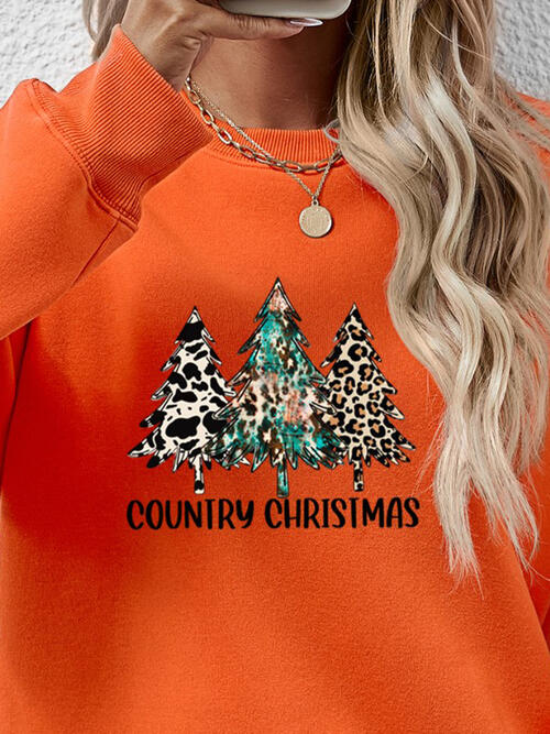 Dropped Shoulder Round Neck Graphic Sweatshirt