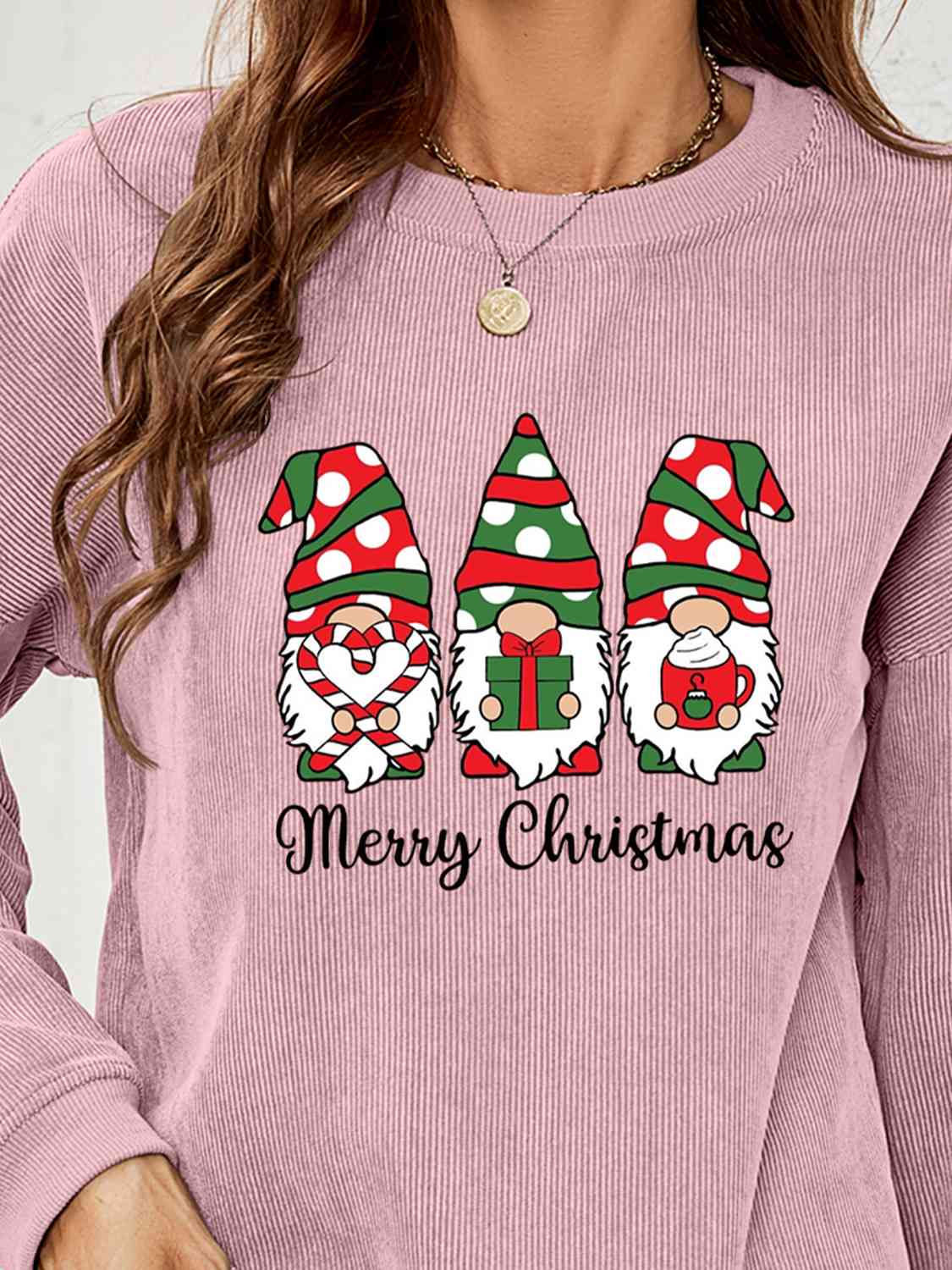 Merry Christmas Gnomes Graphic Sweatshirt