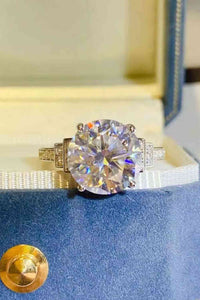 5 Carat Moissanite Sterling Silver Ring