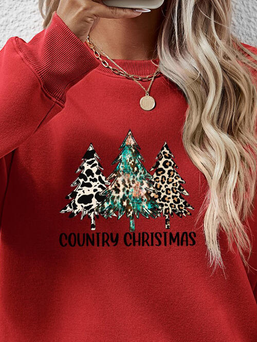 Dropped Shoulder Round Neck Graphic Sweatshirt