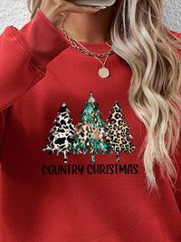Dropped Shoulder Round Neck Graphic Sweatshirt
