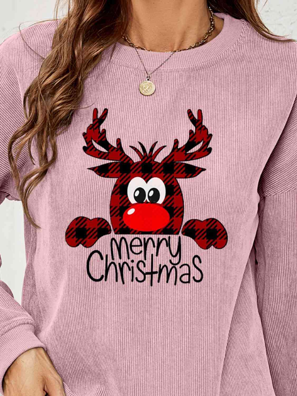 Reindeer Christmas Graphic Sweatshirt