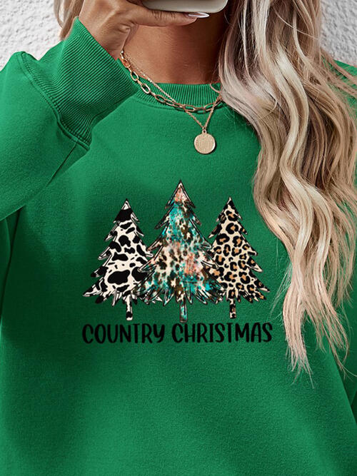 Dropped Shoulder Round Neck Graphic Sweatshirt