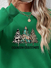 Dropped Shoulder Round Neck Graphic Sweatshirt